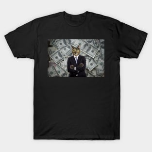 gato empresario millonario T-Shirt